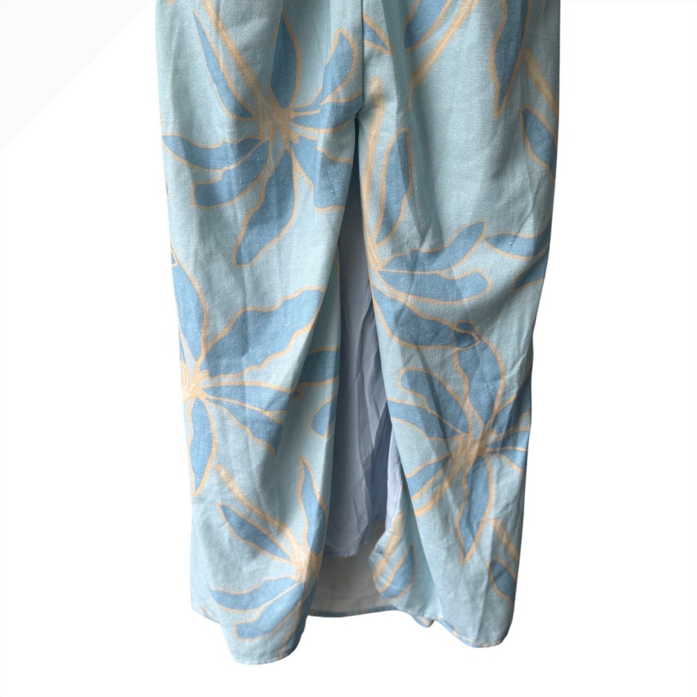 PEPPERMAYO Cosmic Love Blue Floral Ruched Maxi Dress, Size 4 - Picture 7 of 10